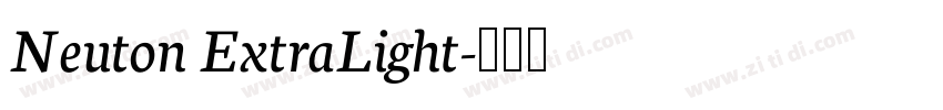 Neuton ExtraLight字体转换